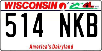 WI license plate 514NKB