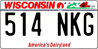 WI license plate 514NKG