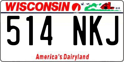 WI license plate 514NKJ