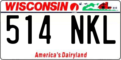 WI license plate 514NKL