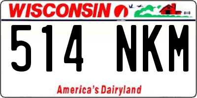 WI license plate 514NKM