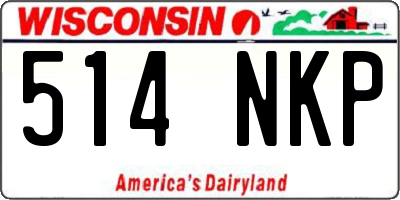 WI license plate 514NKP