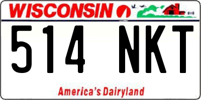 WI license plate 514NKT