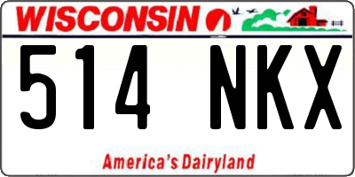 WI license plate 514NKX