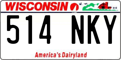 WI license plate 514NKY