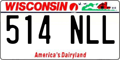 WI license plate 514NLL