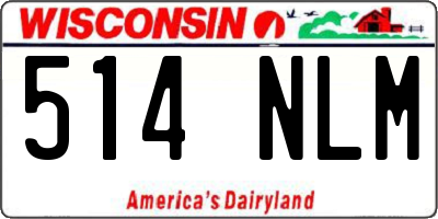 WI license plate 514NLM