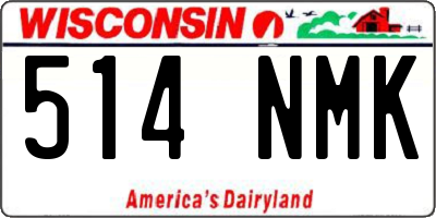 WI license plate 514NMK