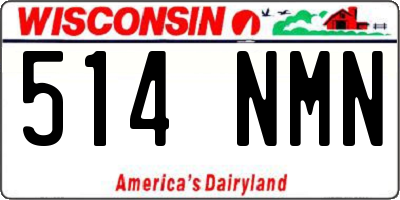 WI license plate 514NMN