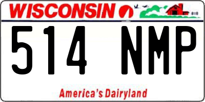 WI license plate 514NMP