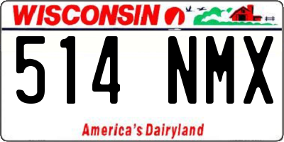 WI license plate 514NMX