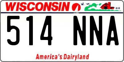 WI license plate 514NNA