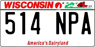 WI license plate 514NPA
