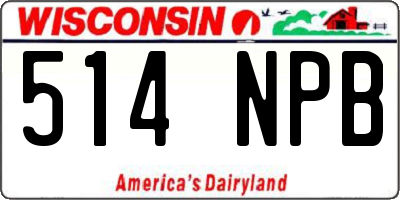 WI license plate 514NPB