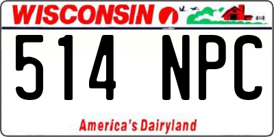 WI license plate 514NPC