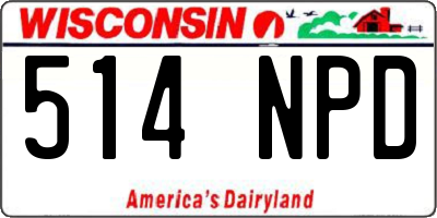 WI license plate 514NPD