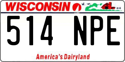 WI license plate 514NPE