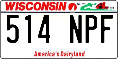WI license plate 514NPF