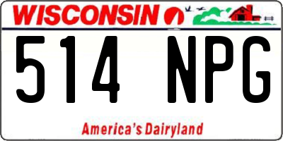 WI license plate 514NPG