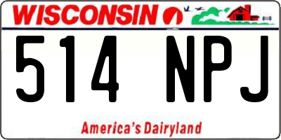 WI license plate 514NPJ