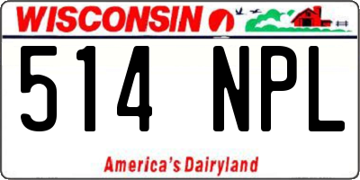 WI license plate 514NPL