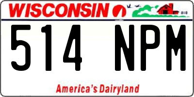 WI license plate 514NPM