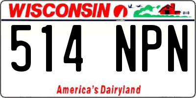 WI license plate 514NPN