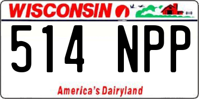 WI license plate 514NPP