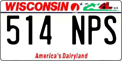 WI license plate 514NPS
