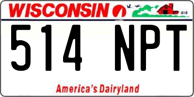 WI license plate 514NPT