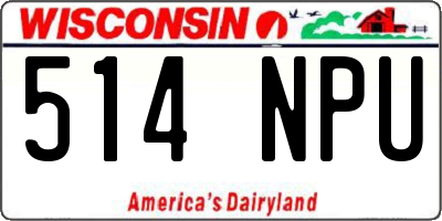 WI license plate 514NPU