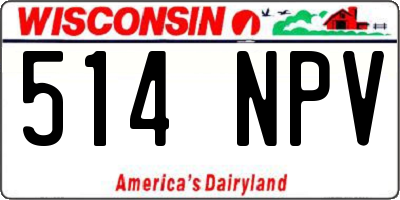 WI license plate 514NPV