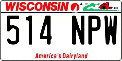 WI license plate 514NPW