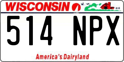 WI license plate 514NPX