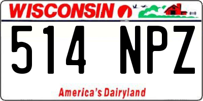 WI license plate 514NPZ