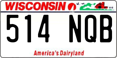 WI license plate 514NQB