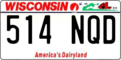 WI license plate 514NQD