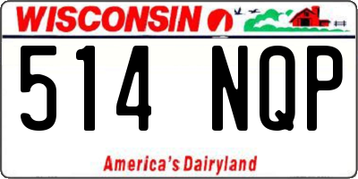 WI license plate 514NQP