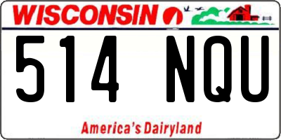 WI license plate 514NQU