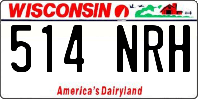 WI license plate 514NRH