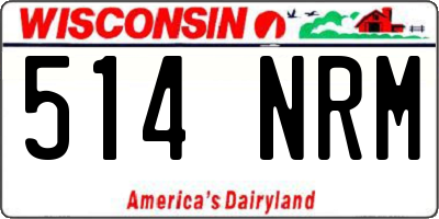 WI license plate 514NRM