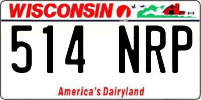 WI license plate 514NRP