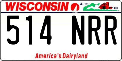 WI license plate 514NRR