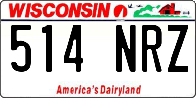 WI license plate 514NRZ