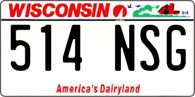 WI license plate 514NSG