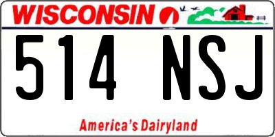 WI license plate 514NSJ