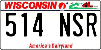 WI license plate 514NSR