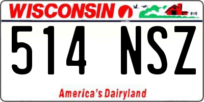 WI license plate 514NSZ