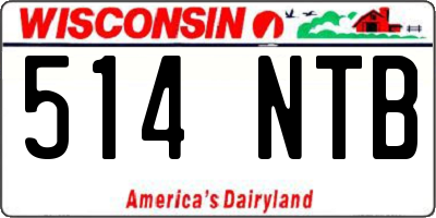 WI license plate 514NTB