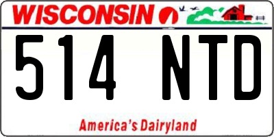 WI license plate 514NTD